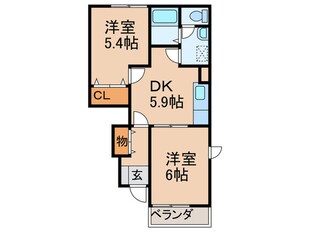 サンハイム柿ノ木Ｃの物件間取画像